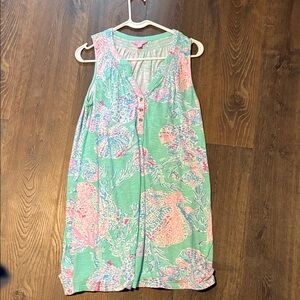 Lilly Pulitzer Sleeveless Dress in Green and Pink